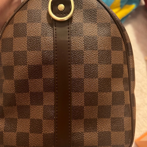 Louis Vuitton Limited Edition Damier Ebene Patches Speedy Bandouliere 30 Satchel - Picture 4 of 15
